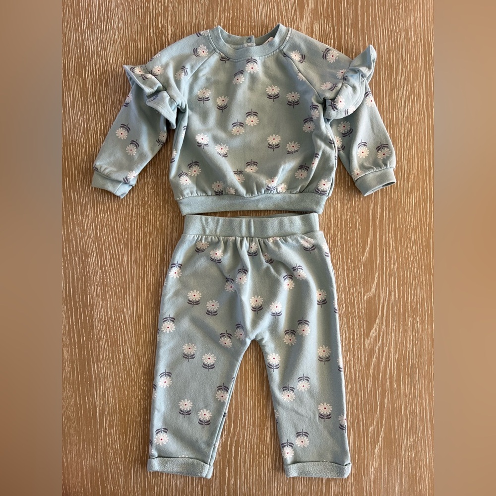 Nordstrom’s Tucker + Tate Ruffle Trim Sweatshirt & Sweatpants Set Baby